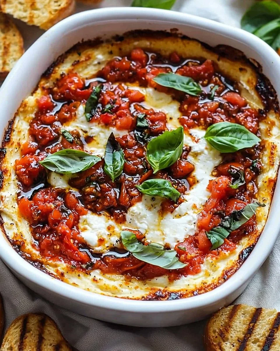 Baked Goat Cheese Bruschetta Dip