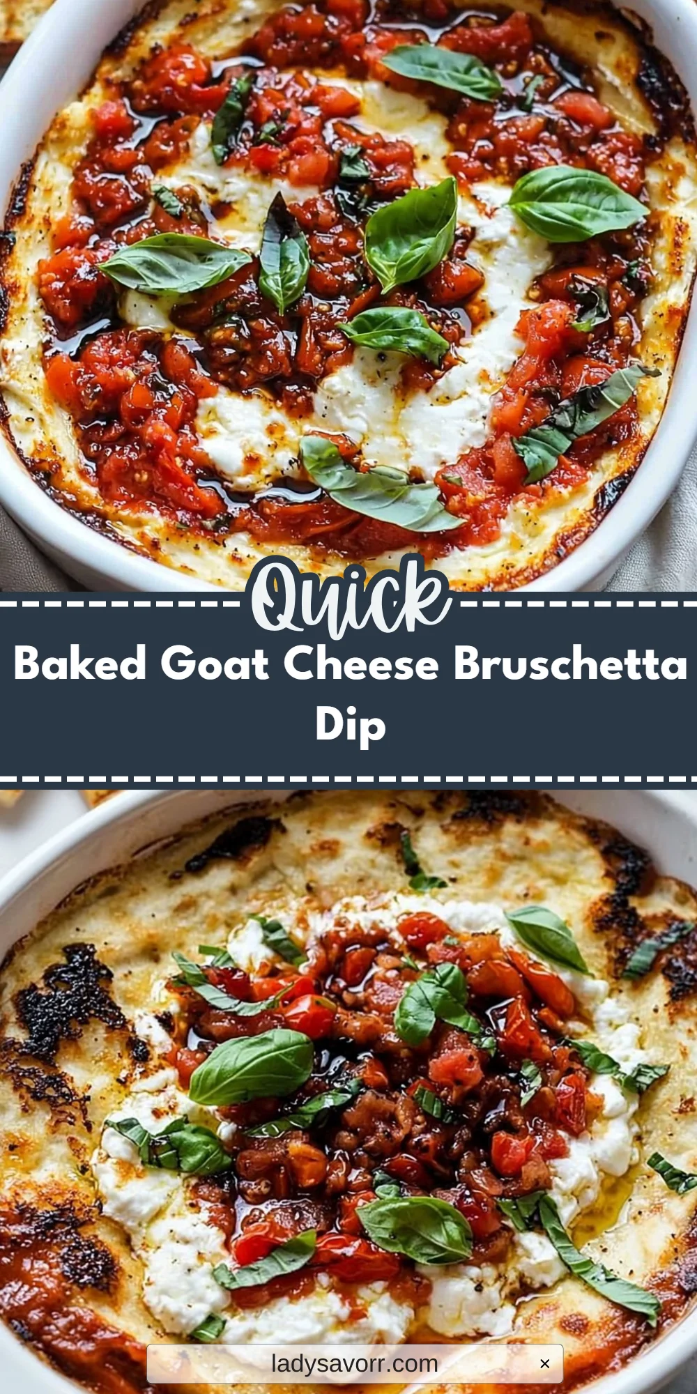 Baked Goat Cheese Bruschetta Dip