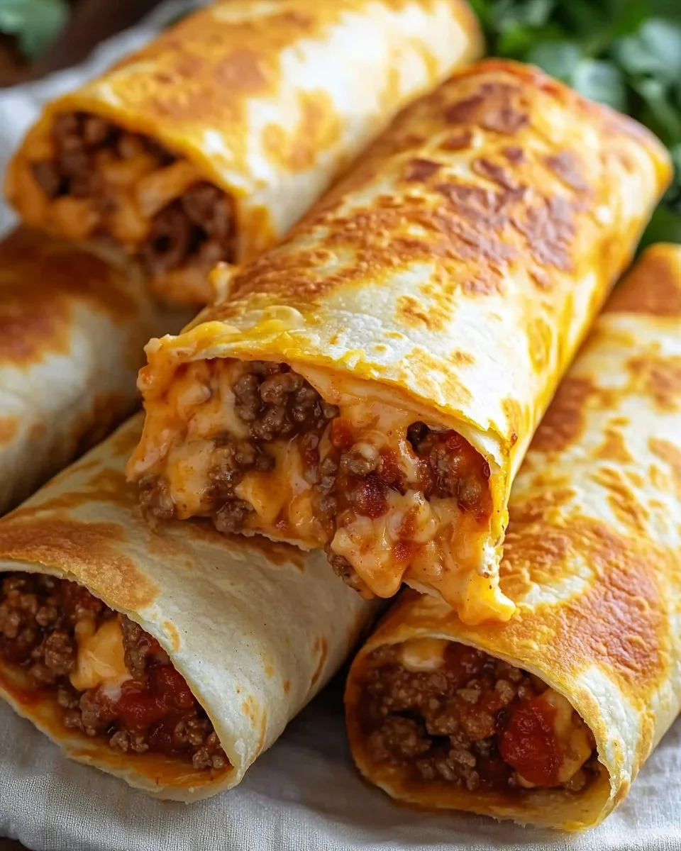Beef and Cheese Chimichangas