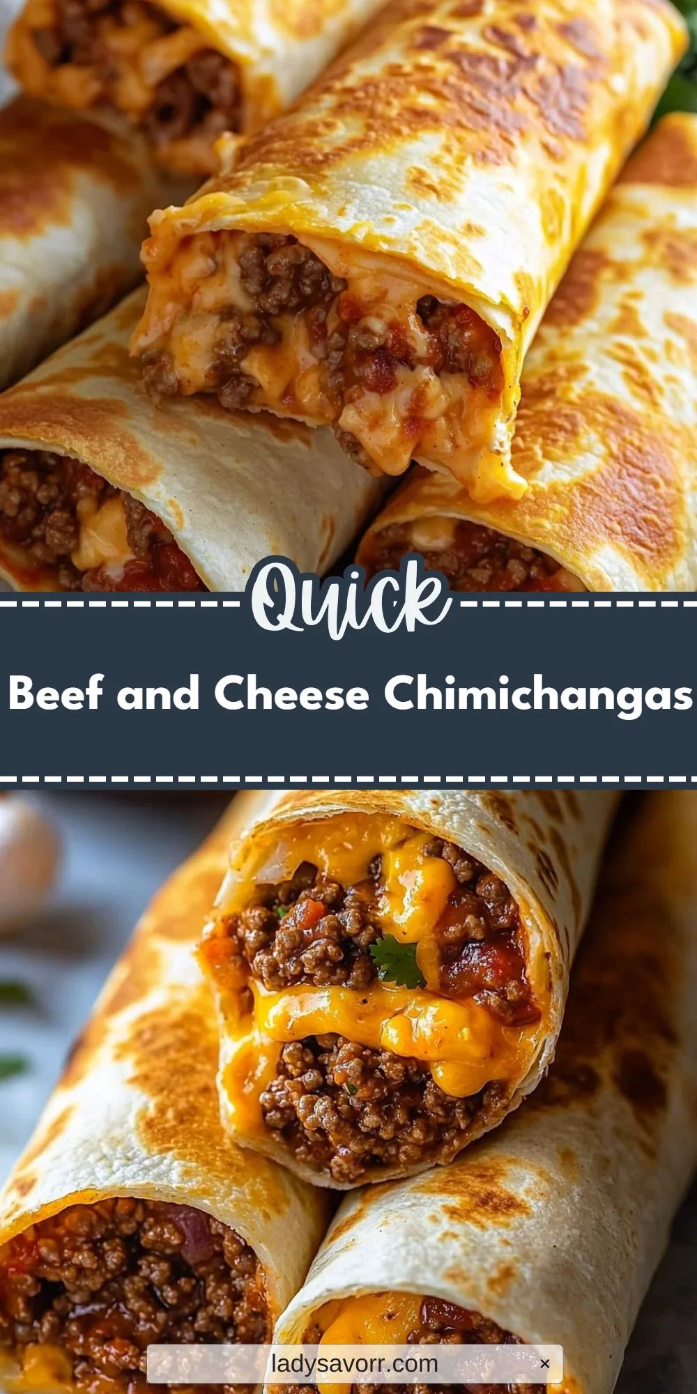 Beef and Cheese Chimichangas