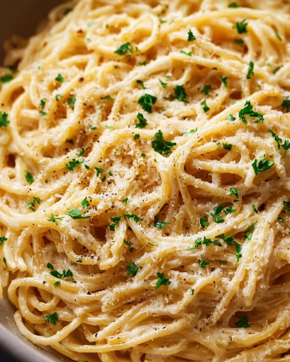 Cheesy Garlic Parmesan Spaghetti