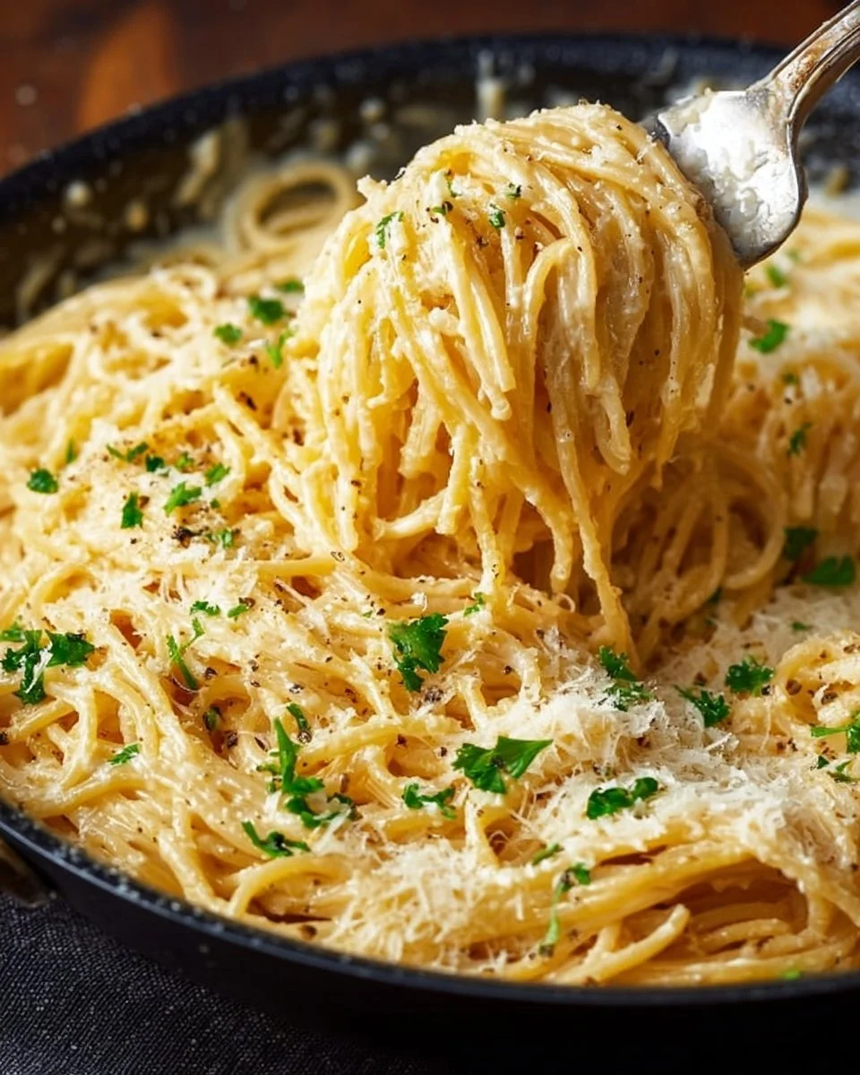Cheesy Garlic Parmesan Spaghetti