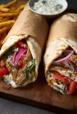 Delicious Chicken Shawarma Wrap with tender chicken, vegetables, and sauce