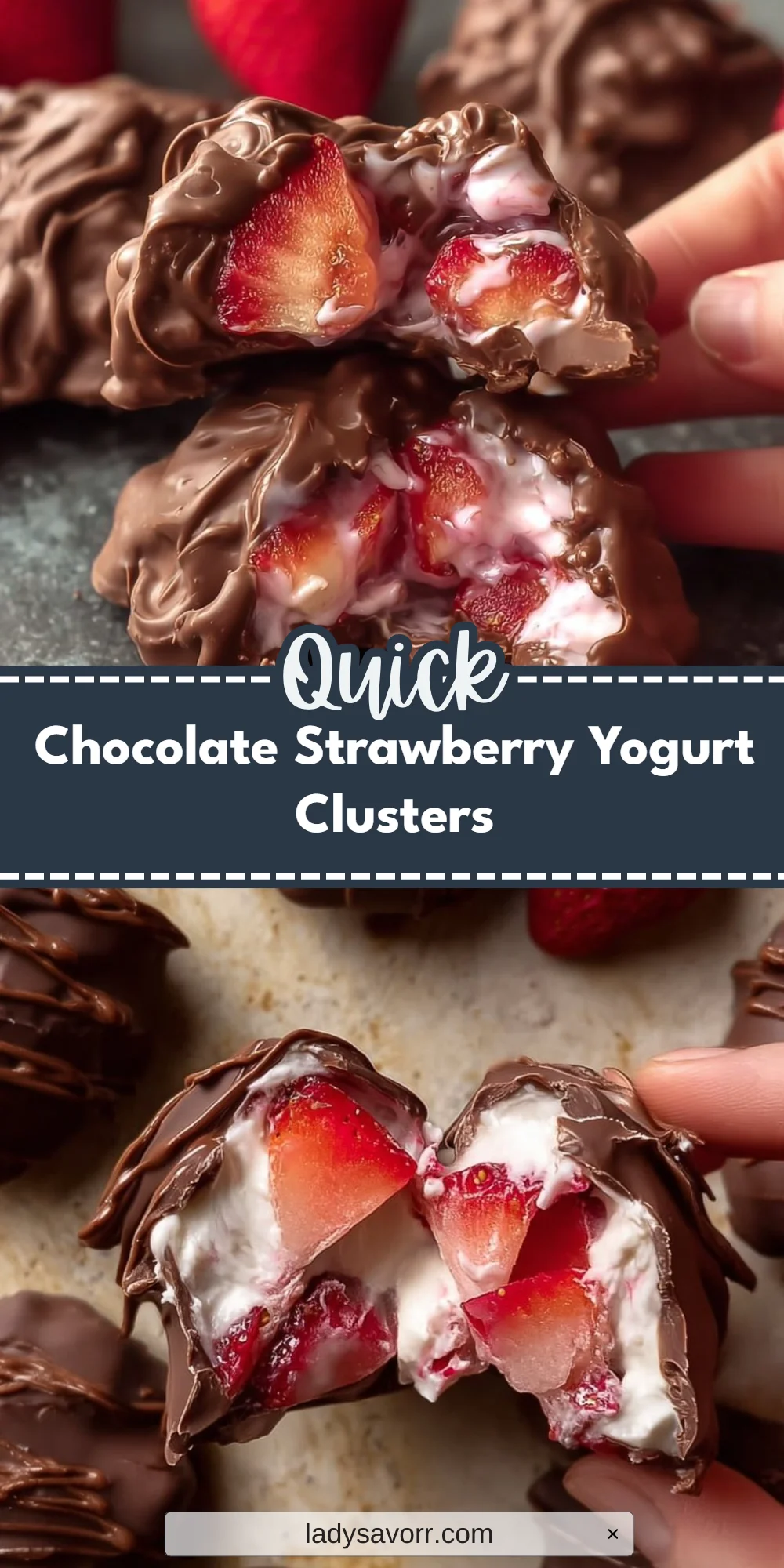 Chocolate Strawberry Yogurt Clusters