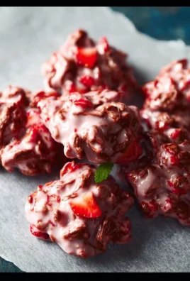 Delicious Chocolate Strawberry Yogurt Clusters ready to eat