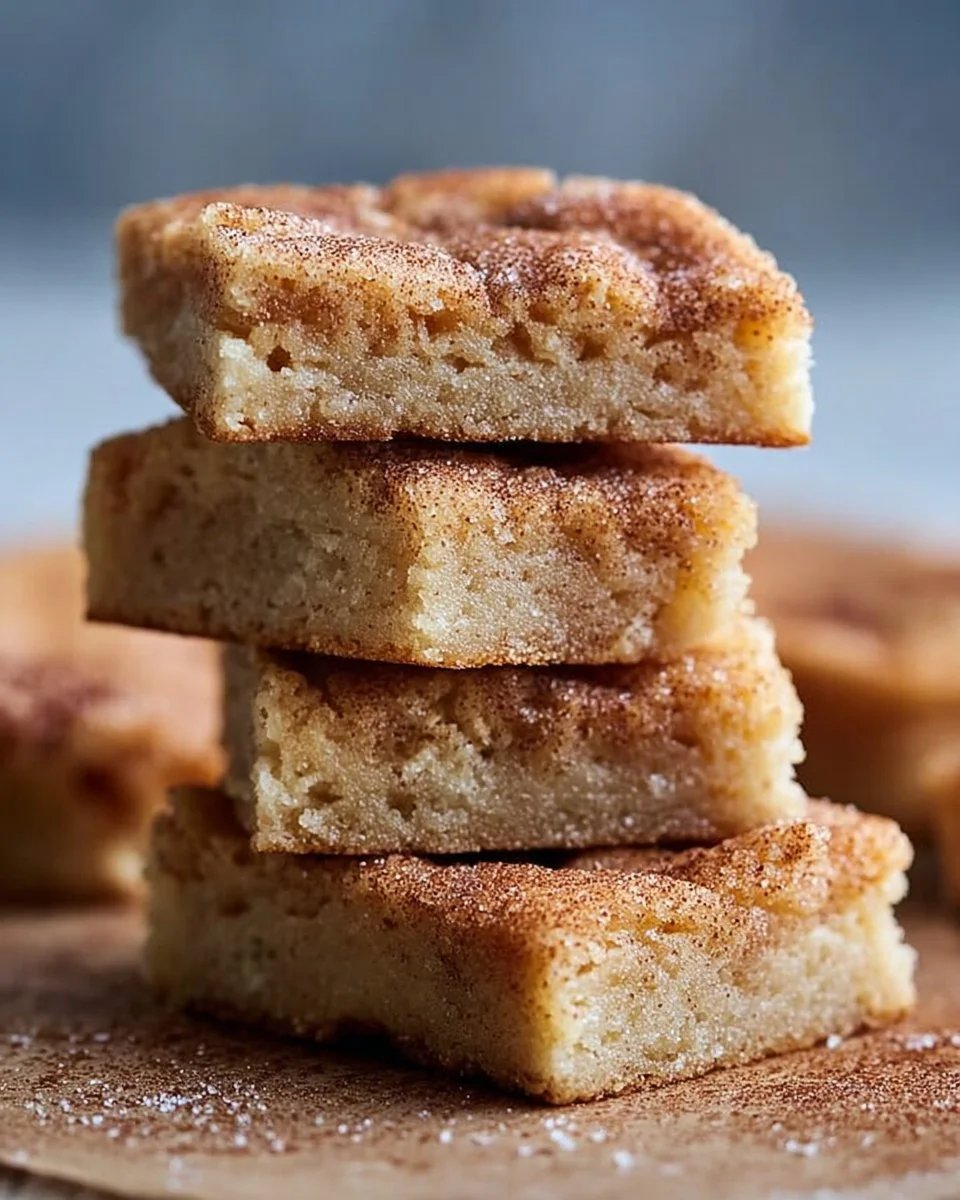 Delicious cinnamon sugar blondies baked to perfection