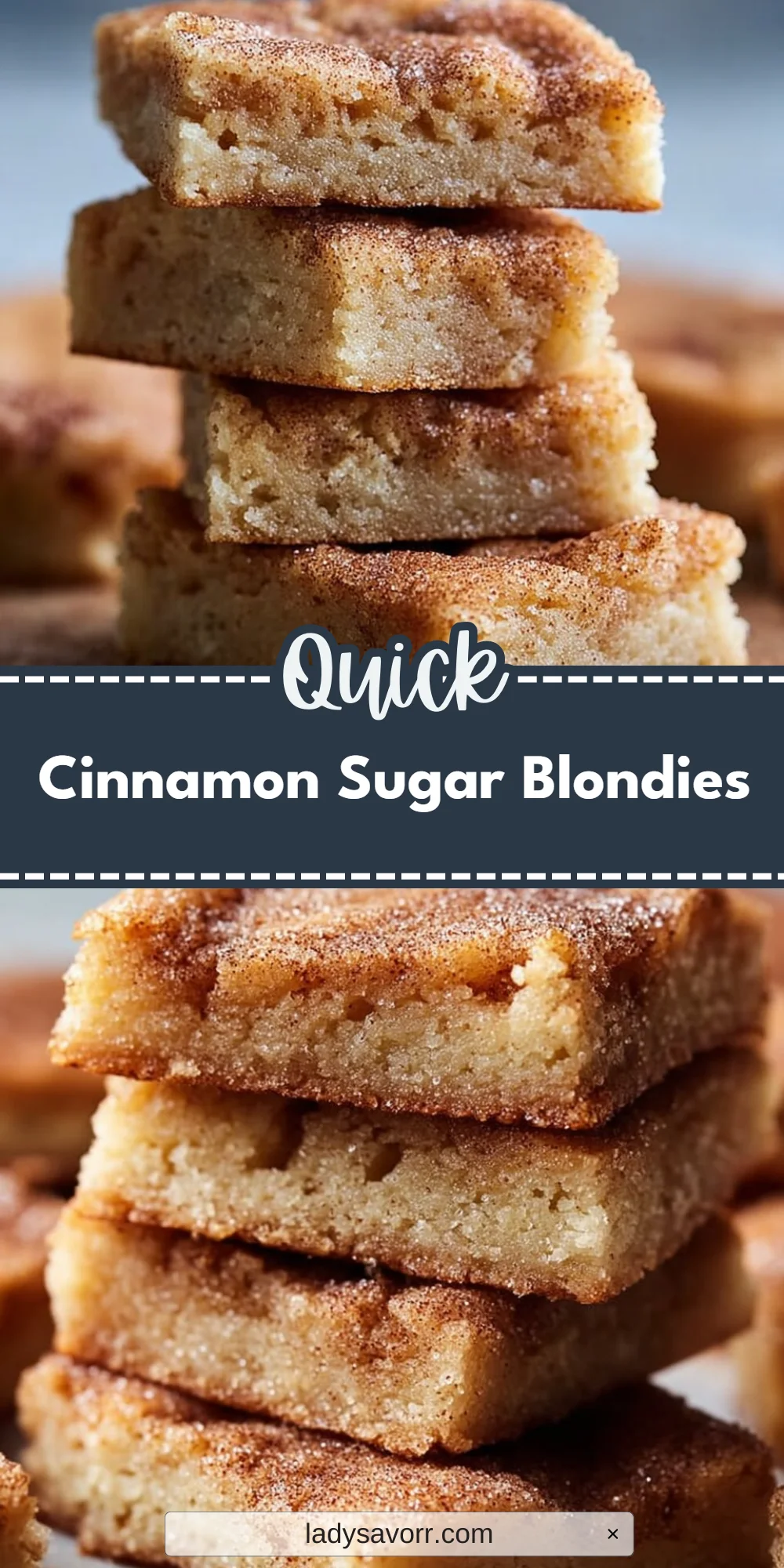 Cinnamon Sugar Blondies