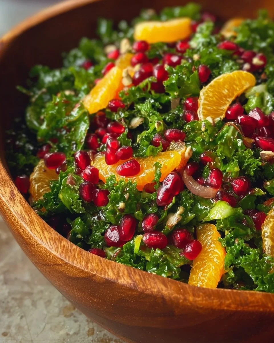 Citrus Pomegranate Kale Salad