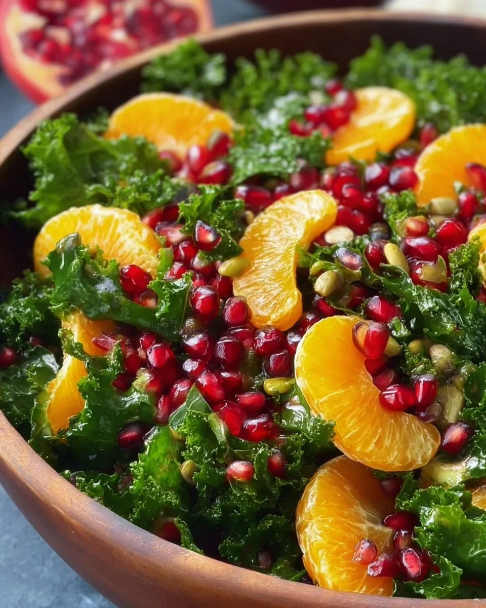 Citrus Pomegranate Kale Salad