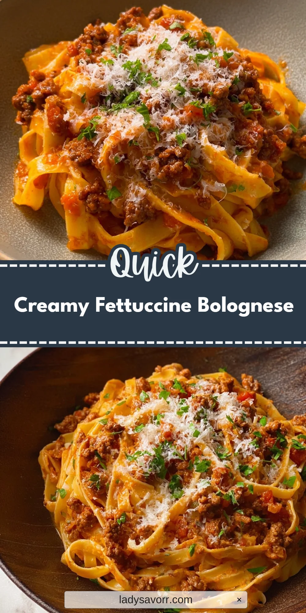 Creamy Fettuccine Bolognese