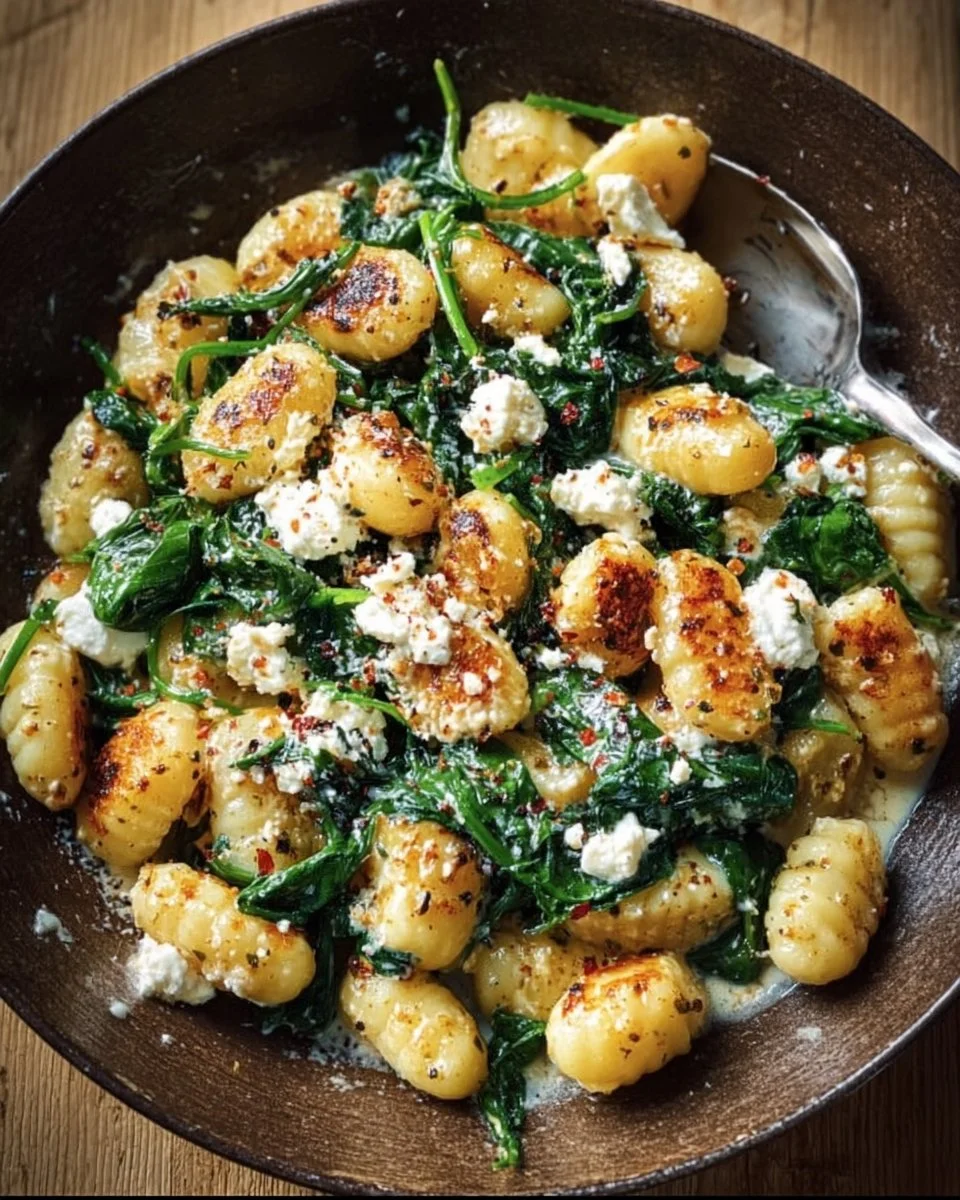 Creamy Gnocchi with Spinach and Feta