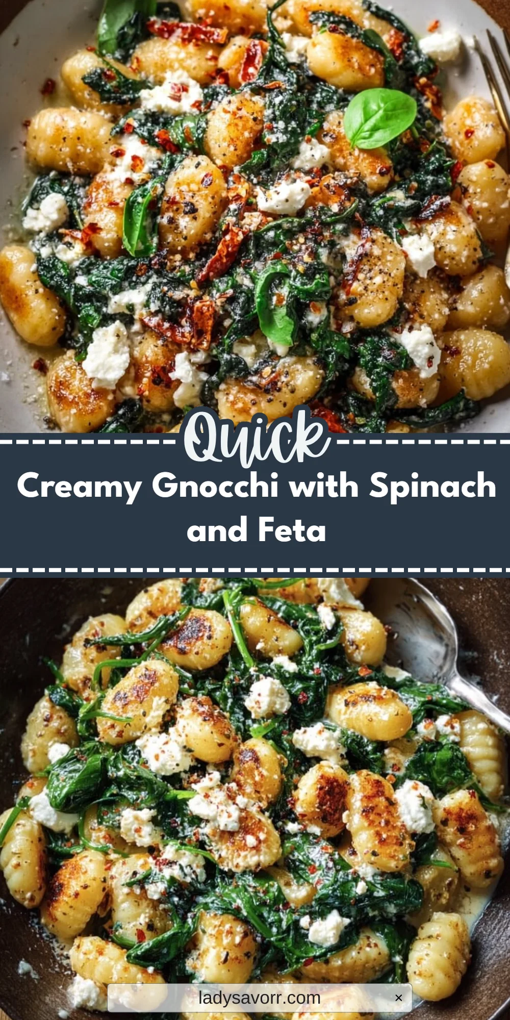 Creamy Gnocchi with Spinach and Feta