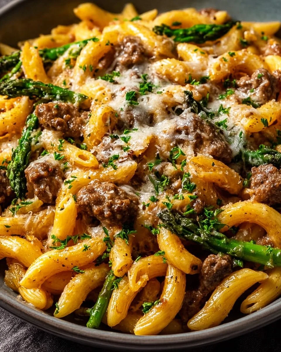 Creamy High Protein Beef Pasta