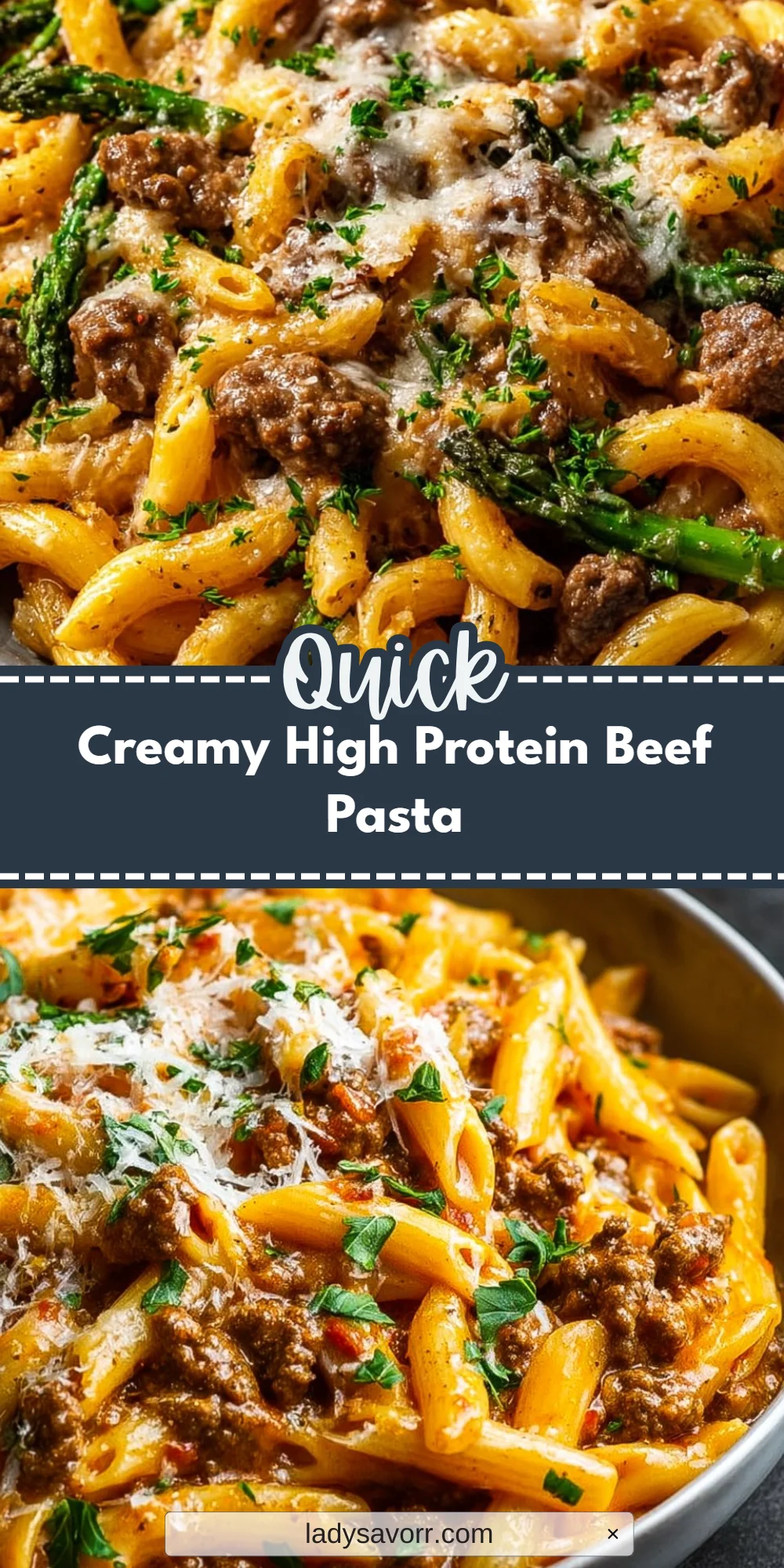 Creamy High Protein Beef Pasta
