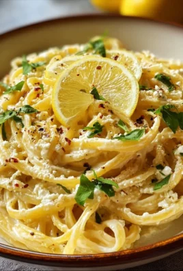 Creamy lemon feta pasta with fresh herbs and lemon zest