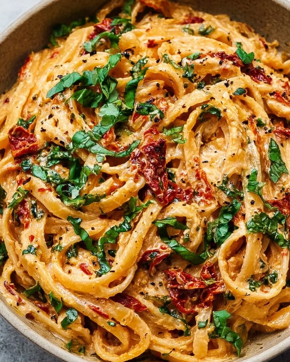 Creamy Vegan Sun-Dried Tomato Pasta