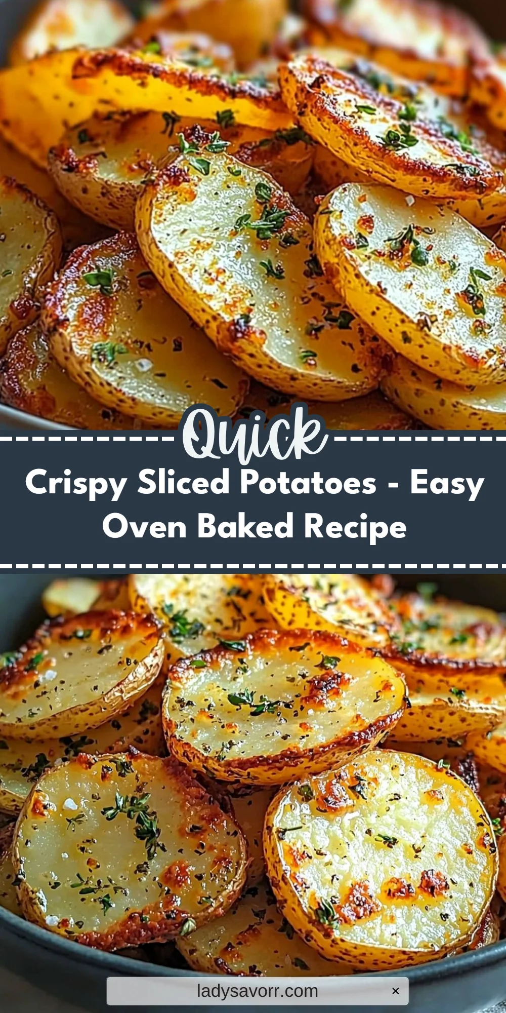 Crispy Sliced Potatoes - Easy Oven Baked Recipe