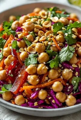 Crunchy Thai Chickpea Salad with vibrant vegetables and dressing