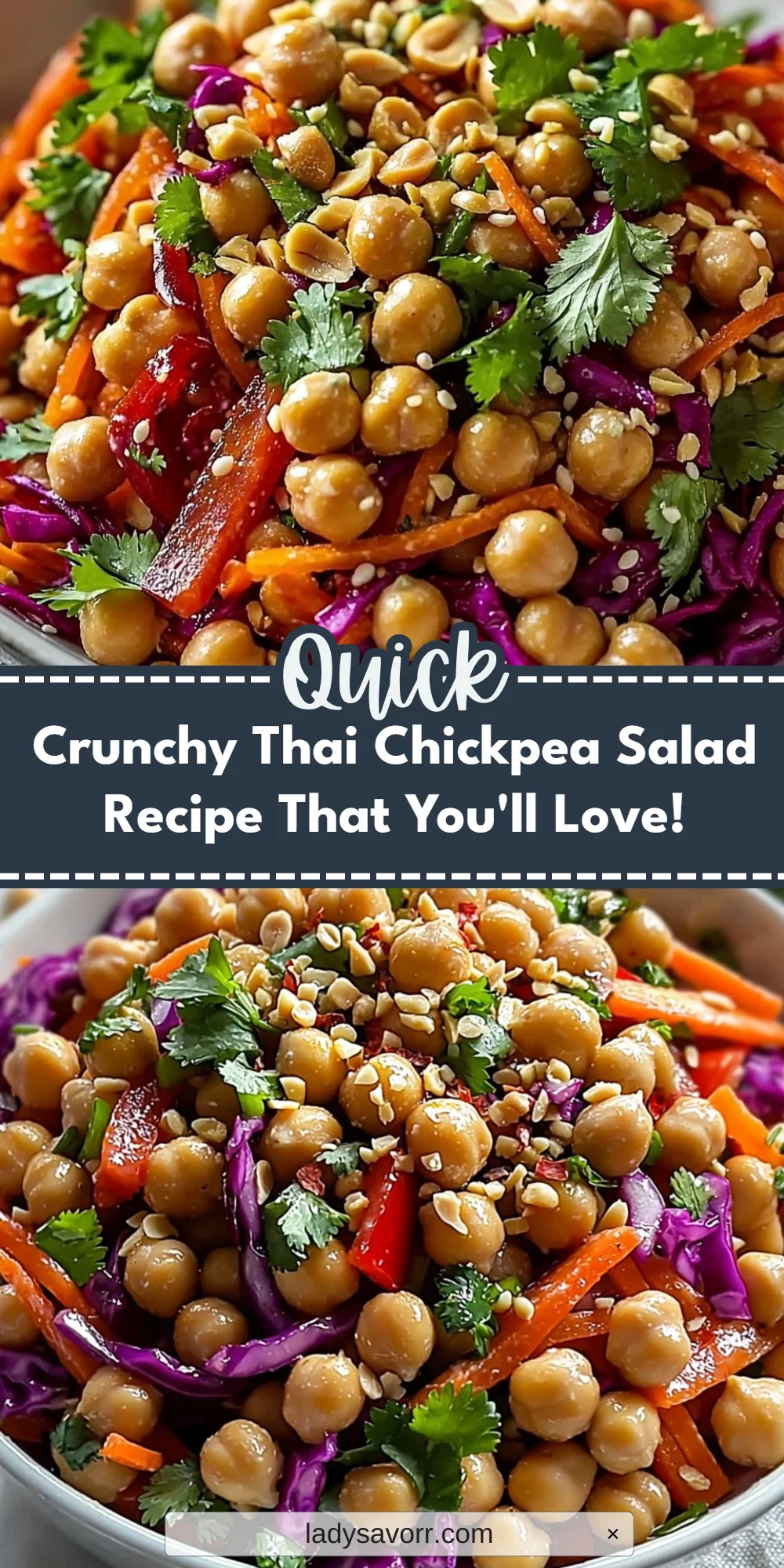 Crunchy Thai Chickpea Salad Recipe That You'll Love!