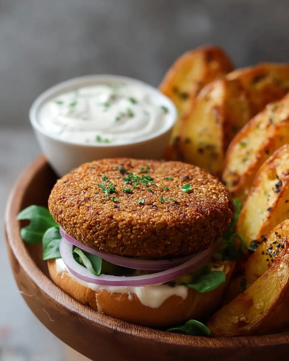 Easy 6-ingredient lentil burgers recipe for a healthy meal option
