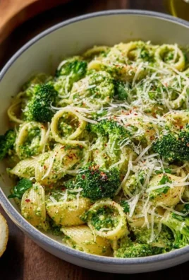 Healthy broccoli pasta dish with fresh ingredients