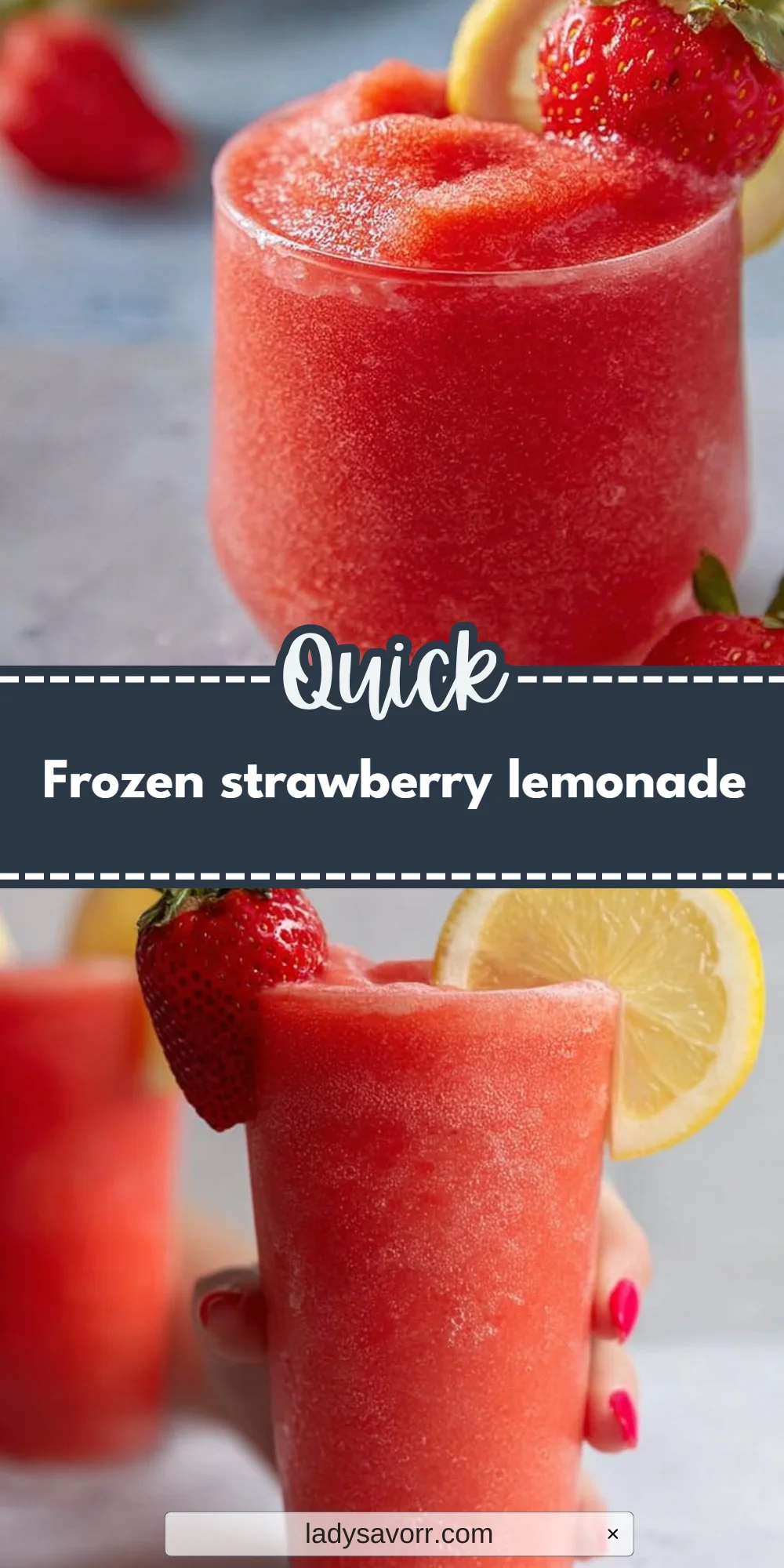 Frozen strawberry lemonade