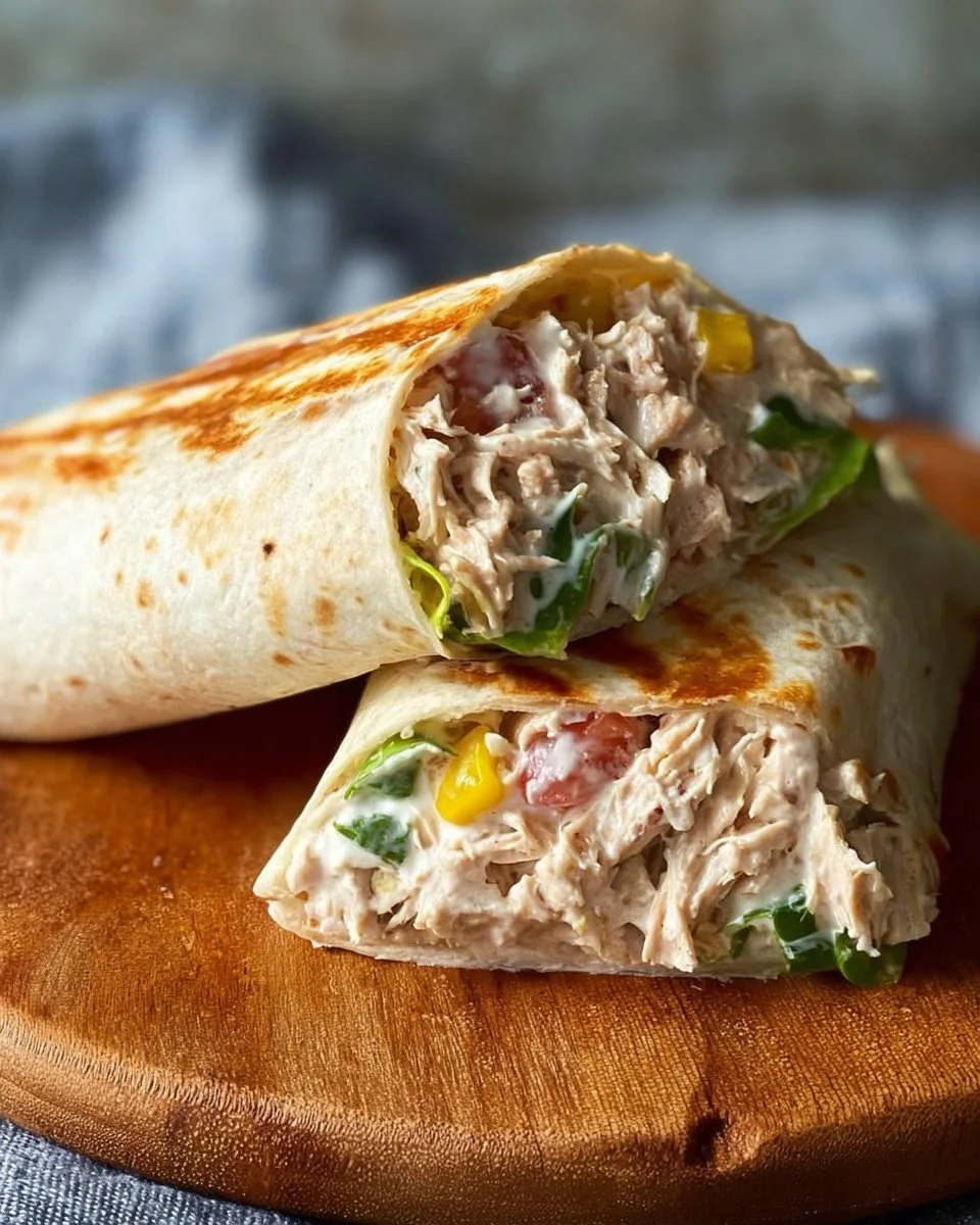 Healthy Tuna Melt Wrap