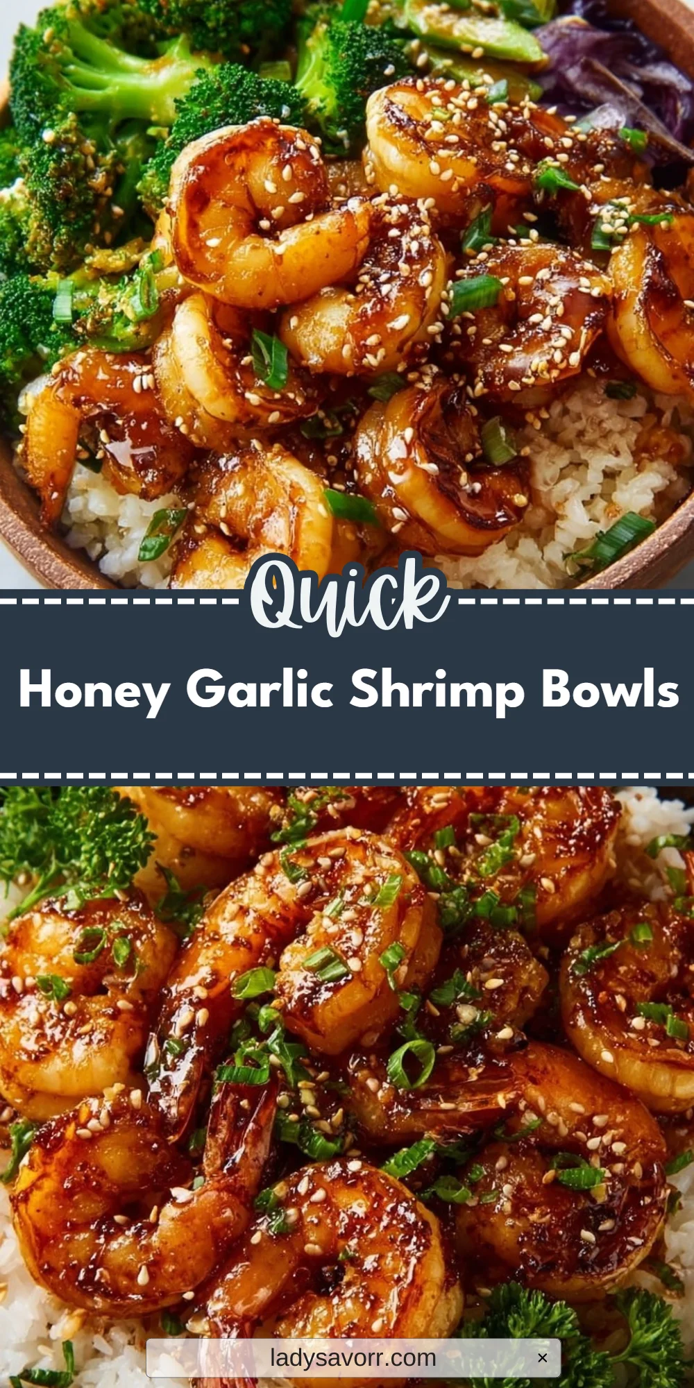 Honey Garlic Shrimp Bowls