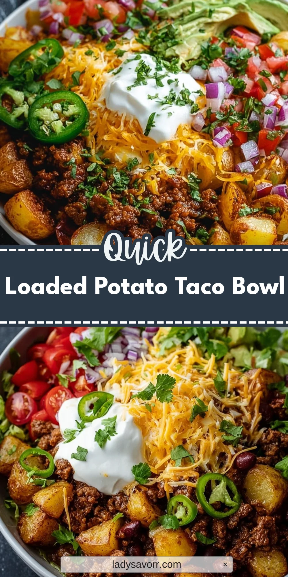 Loaded Potato Taco Bowl