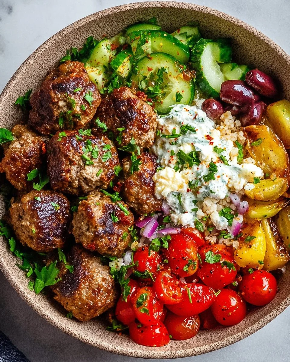 Mediterranean Meatball Bowl