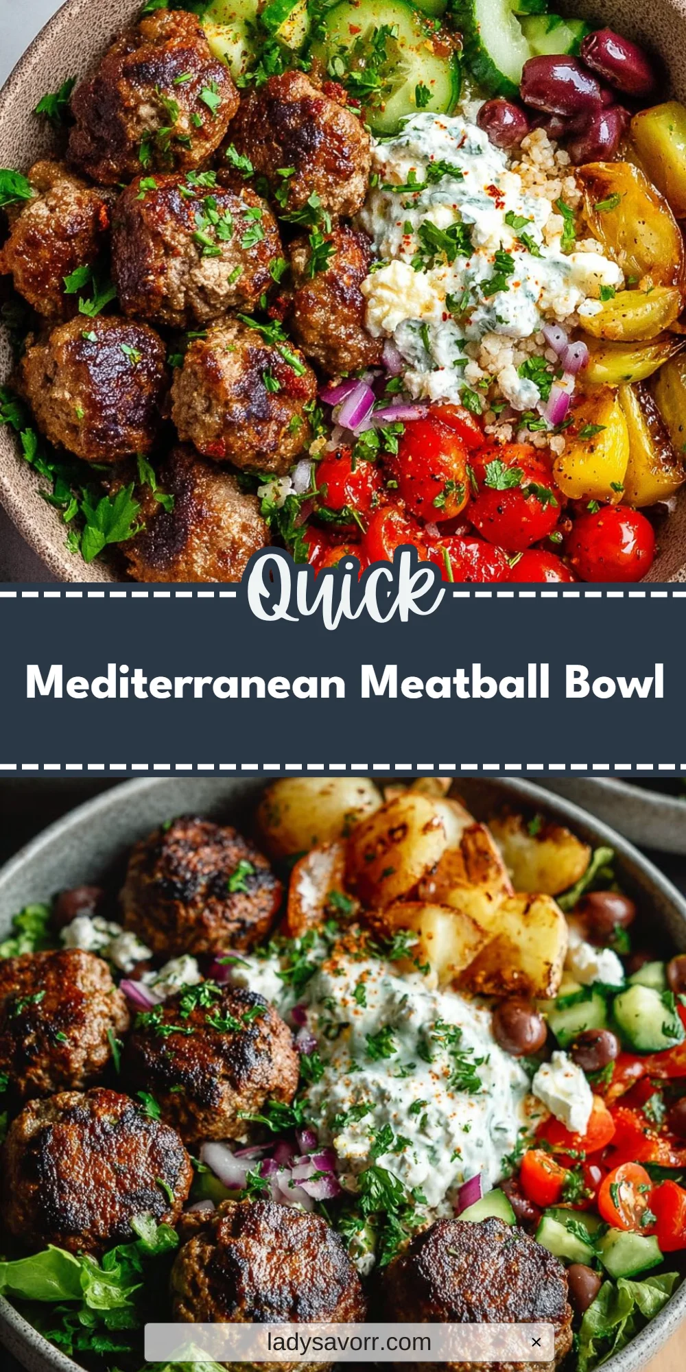 Mediterranean Meatball Bowl