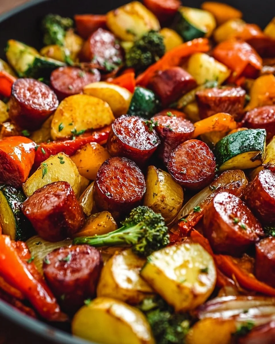 One-Pan Honey Garlic Kielbasa & Veggies: Easy Family Delight