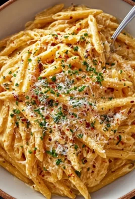 One Pot Creamy Garlic Pasta served in a bowl with garlic bread on the side