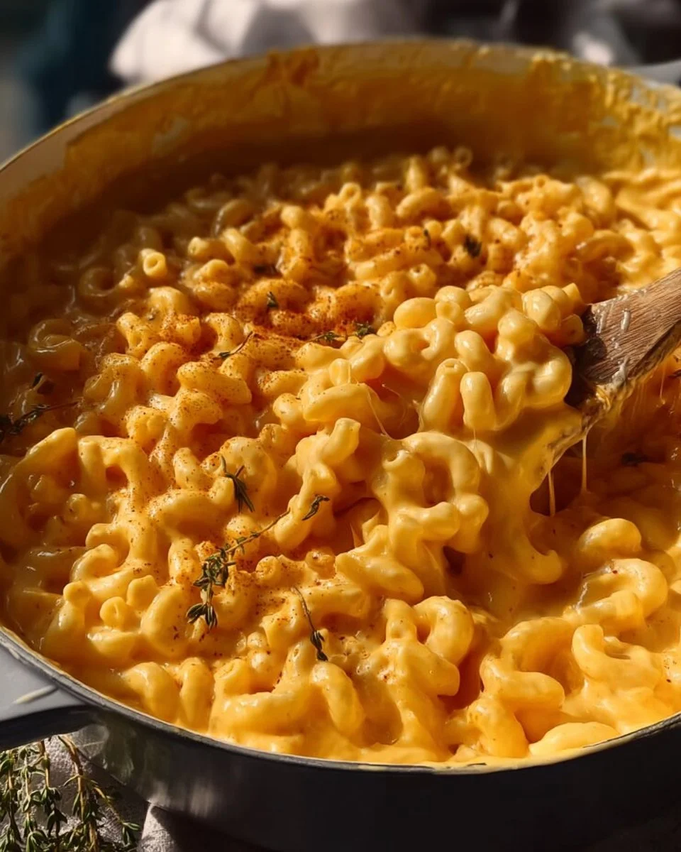 One pot creamy mac and cheese made on the stovetop