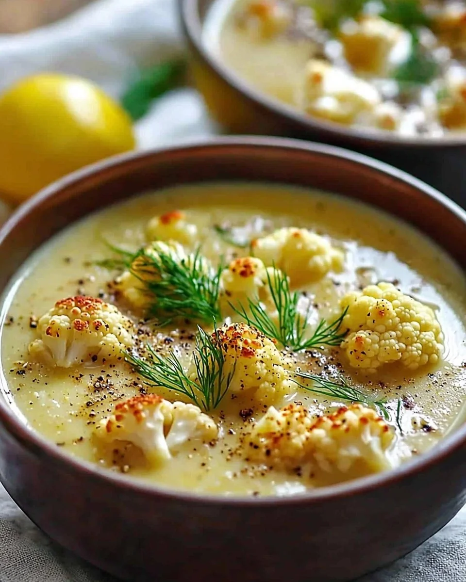 Rich Mediterranean Cauliflower Soup