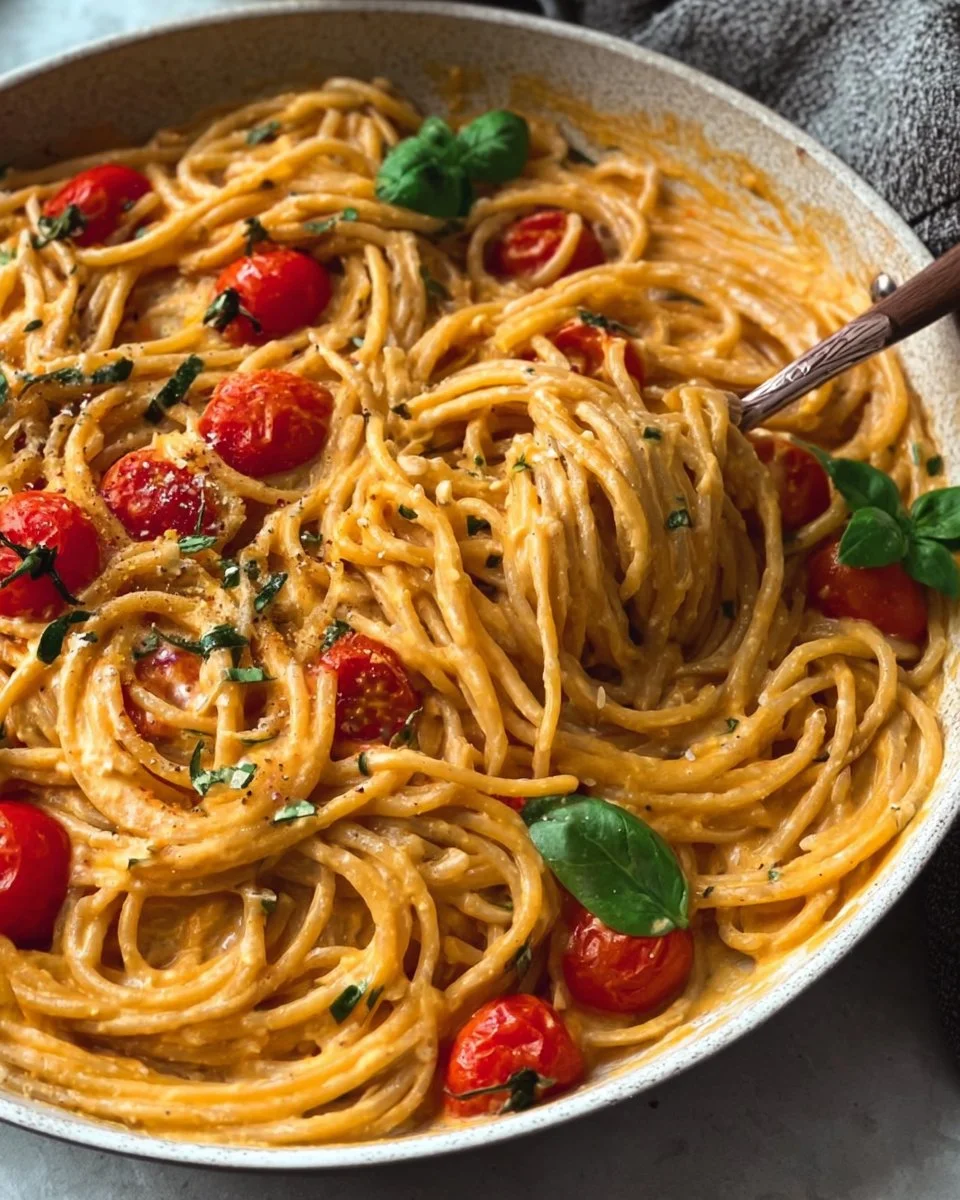 Roasted Tomato and Garlic Ricotta Pasta