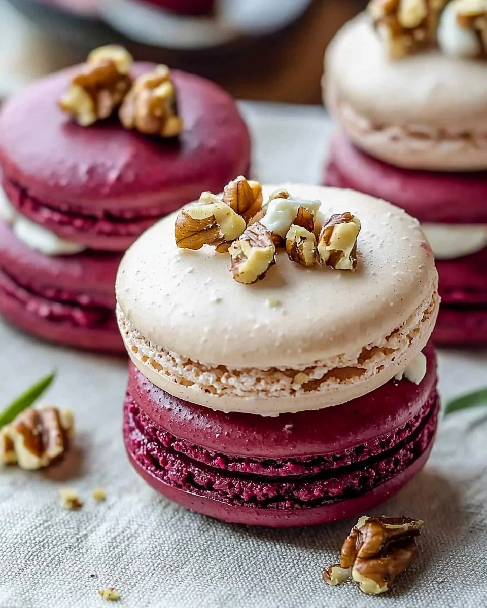 Savory Beet Macarons