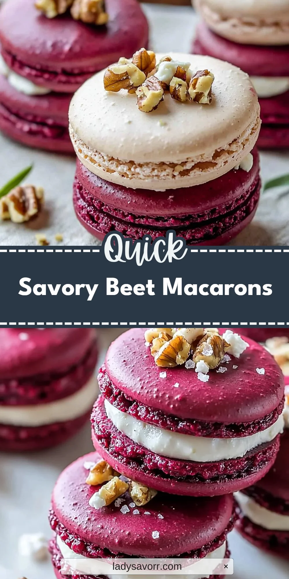 Savory Beet Macarons