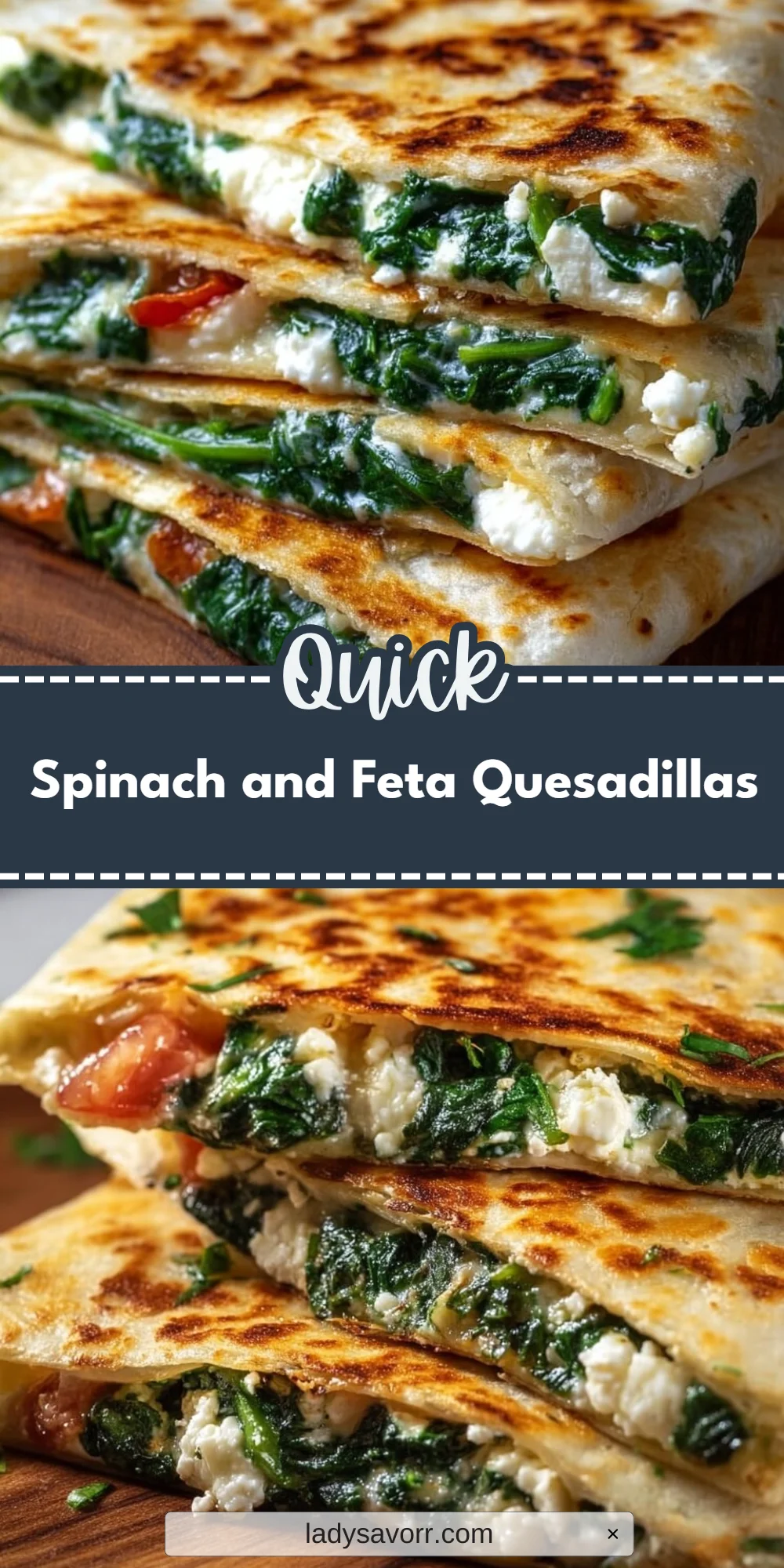 Spinach and Feta Quesadillas