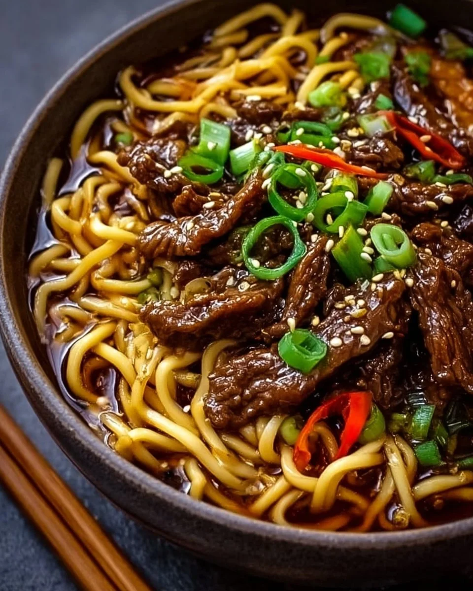 Sticky Beef Noodles