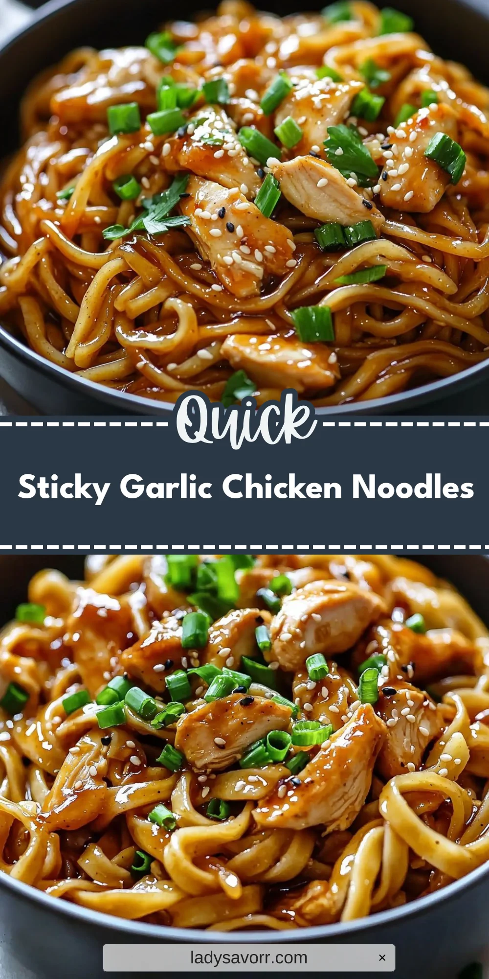 Sticky Garlic Chicken Noodles