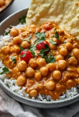 Delicious vegan butter chickpeas served with rice and greens