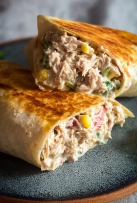 Delicious Tuna Melt Wrap with melted cheese and fresh ingredients