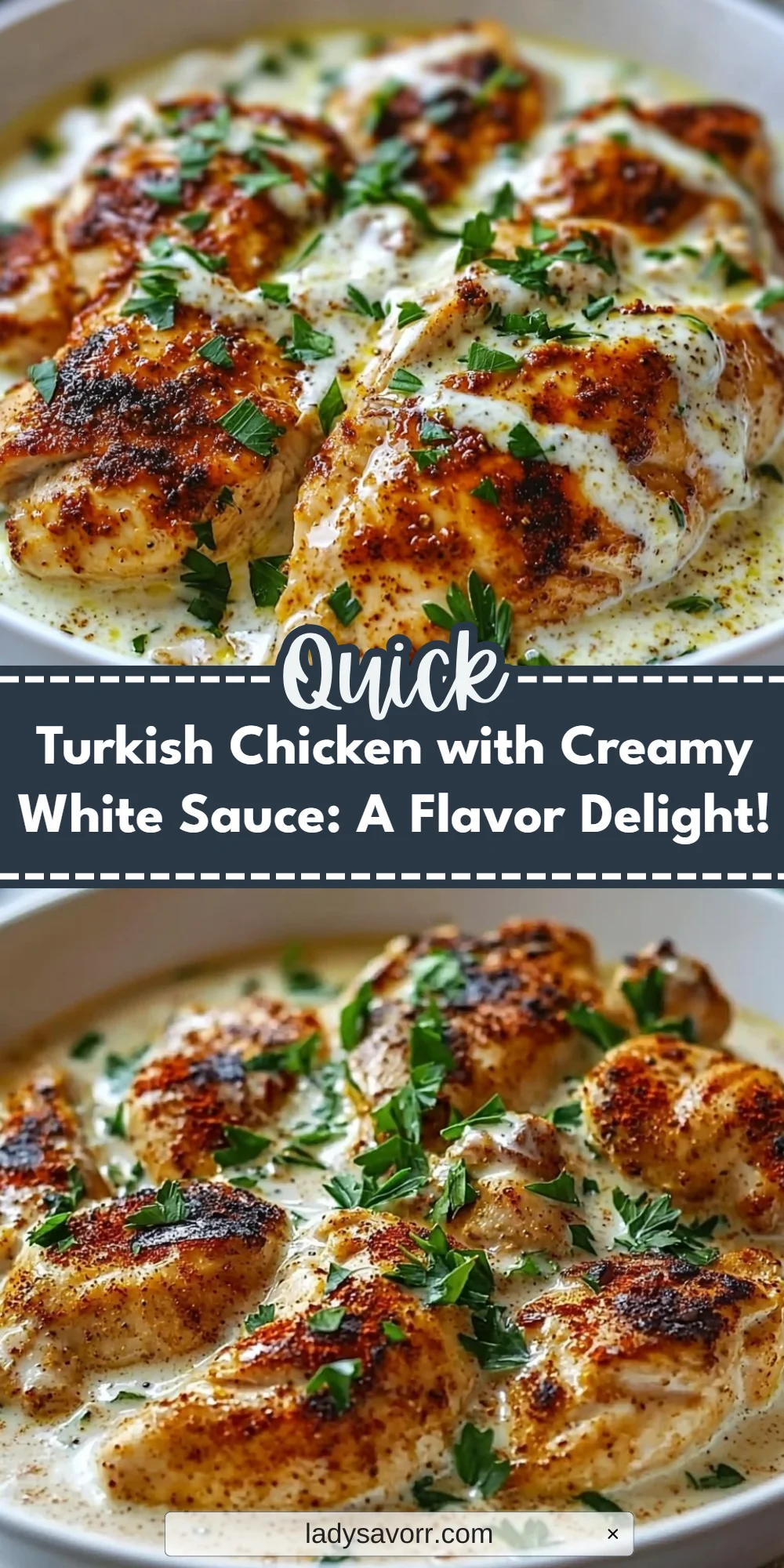 Turkish Chicken with Creamy White Sauce: A Flavor Delight!