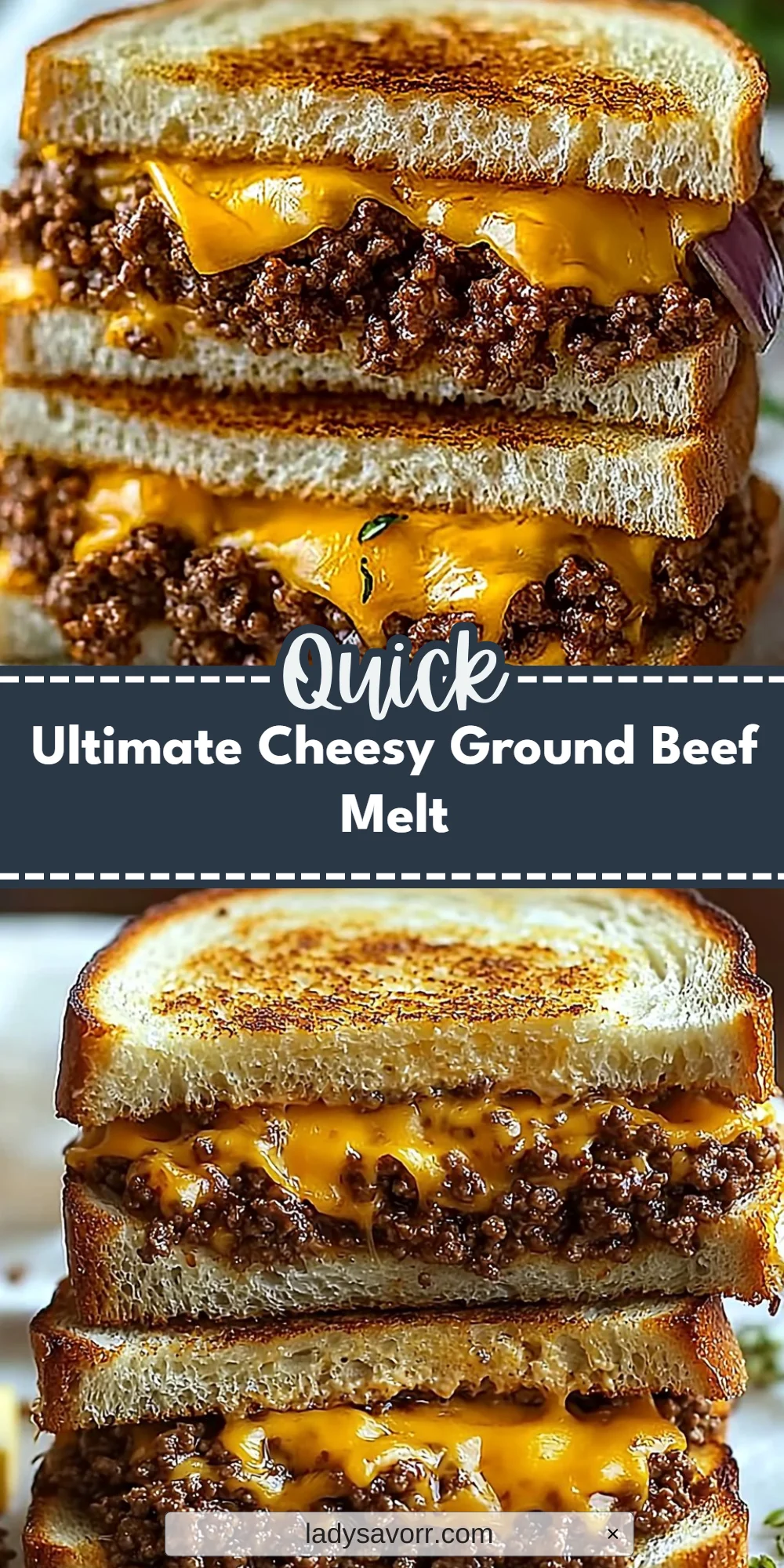 Ultimate Cheesy Ground Beef Melt
