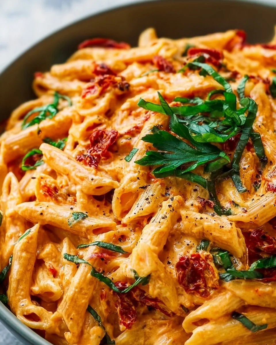 Vegan Creamy Sun Dried Tomato Pasta Recipe