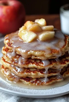 Delicious Apple Fritter Pancakes with apples and cinnamon served on a plate