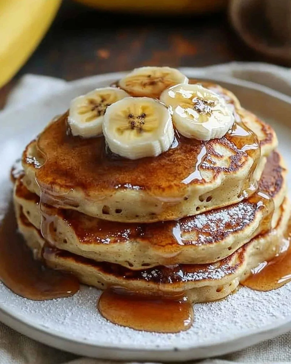 Baked Banana Foster Pancakes