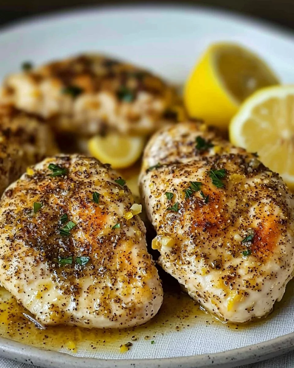 Baked Garlic Lemon Pepper Chicken