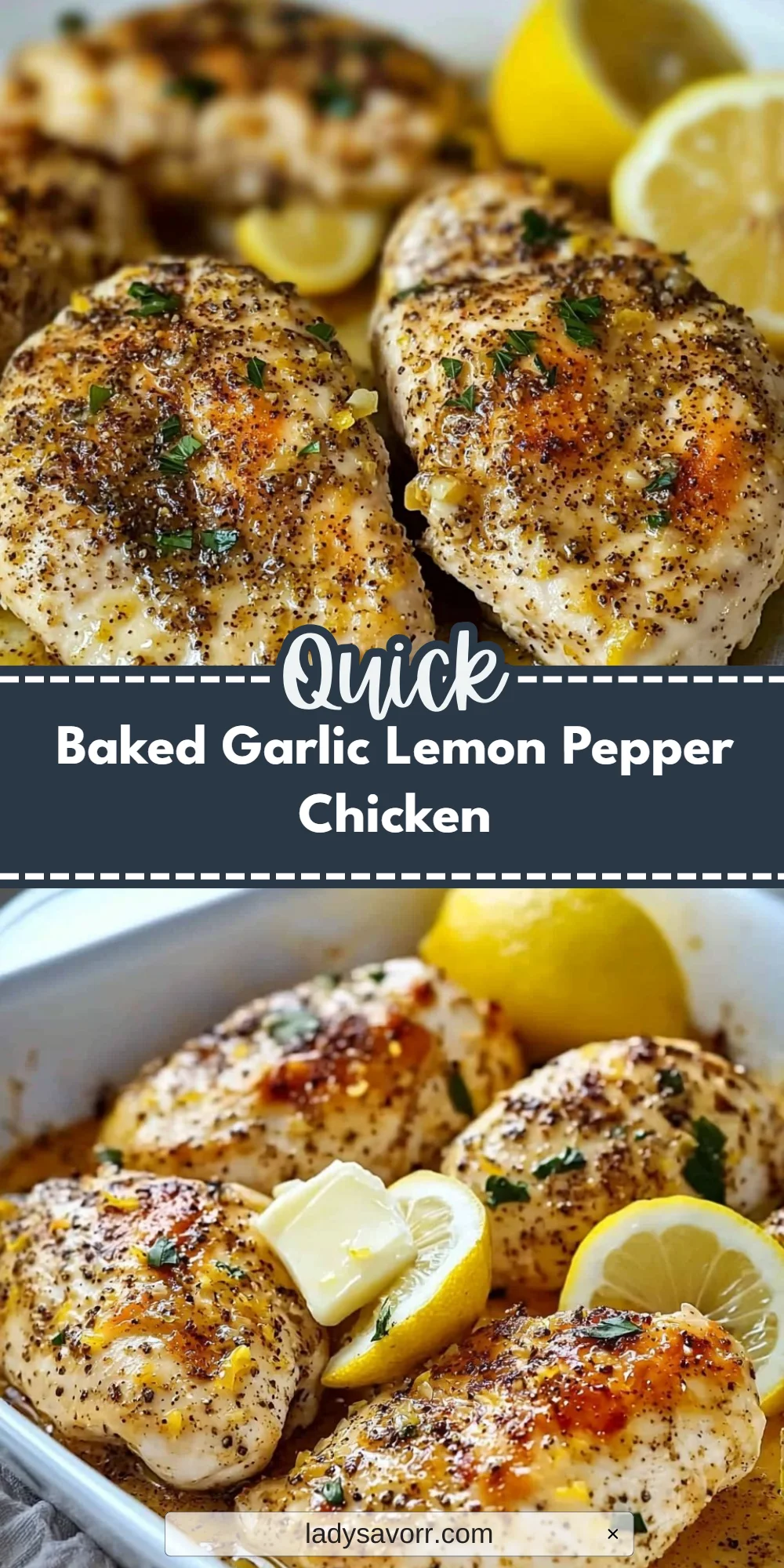 Baked Garlic Lemon Pepper Chicken